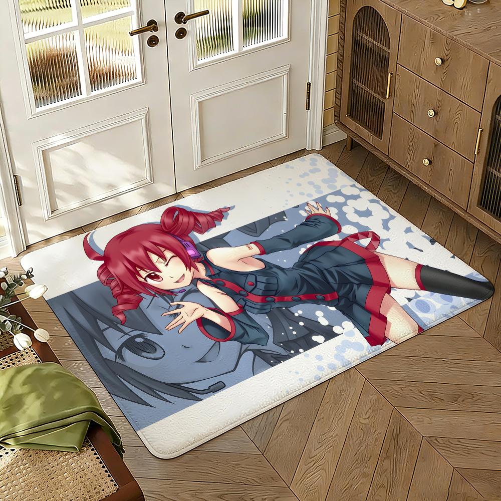 K-Kasane Teto Pink American Floor Mat Soft Thickened Absorbent Non-Slip Bedroom Living Room Door Mat Home Decor Flannel Rugs