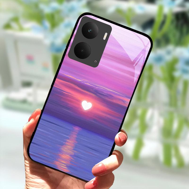 Para Realme P3 5G Capa Traseira de Vidro Temperado Para Realme P3 5G Capa Traseira à Prova de Choque RealmeP3 P 3 Concha Protetora de PC Rígido