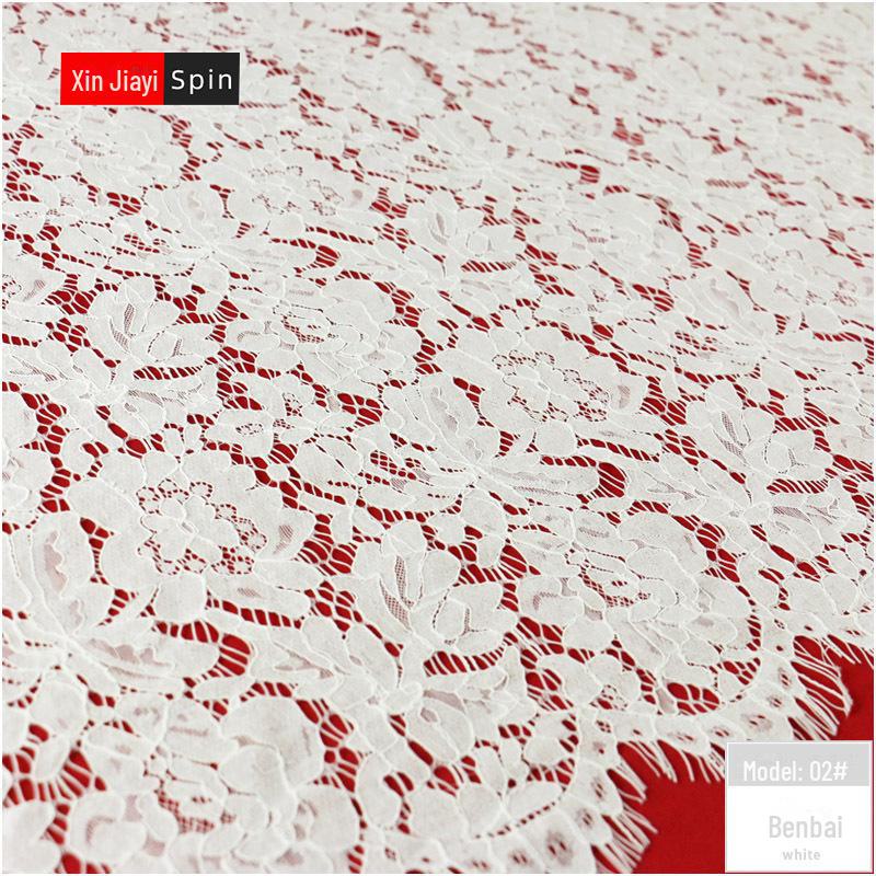 Hollow Tassel Eyelash Lace Fabric for Fashion Dresses