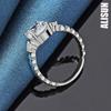925 Sterling Silver AAA Zircon Ring Fashionable Wedding Jewelry