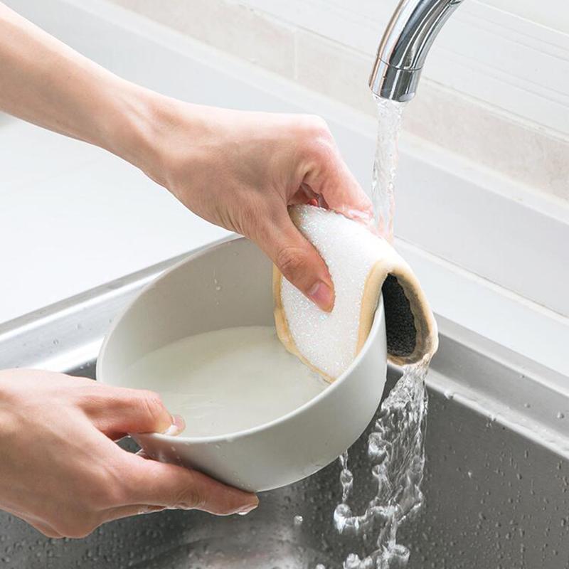 1 / 3/5pcs Double-sided Kitchen Cleaning Towel Kitchen Utensils Brush Cleaning Bowl Artifact Brush Oot Water Absorption