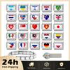 Neue bunte Welt Nationalflagge Foto Italienischer Charme Glied Passend 9mm Damen Herren Armband Edelstahl Schmuckherstellung Perle DIY