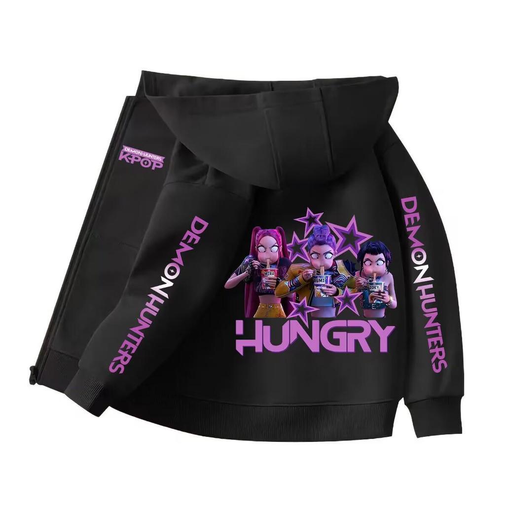 Children's Trendy Demon Hunter Hoodie – Loose Fit Sweatshirt