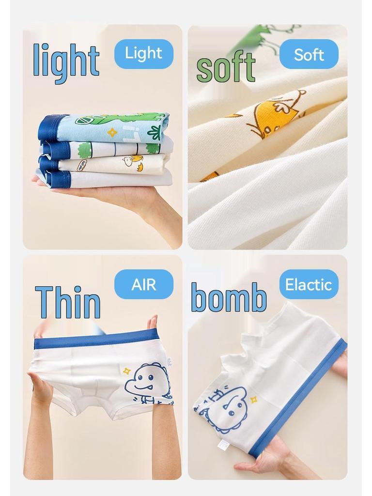 Clearance: Boys' Class A Cotton Boxer Briefs for Big Kids