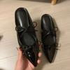 Fashion Summer Pointed Toe Bow Women Increased Height Slippers Flats Sandals Casual Sexy Slingback Party Slides Shoes Woman