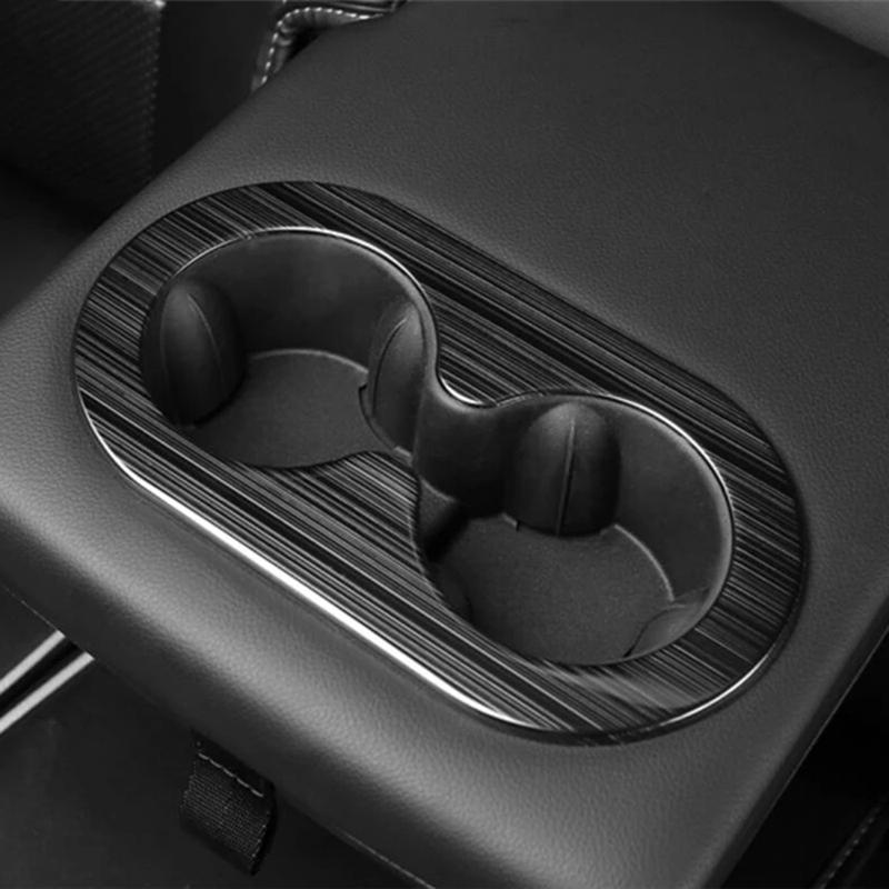 Car Rear Armrest Air AC Vent Outlet / Water Cup Holder Panel Cover Trim Interior Accessories For Chevrolet Equinox 2017 -
