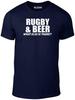 Rugby and Beer T-Shirt - What Else T Shirt Funny Sport Rugger Union League Scrum