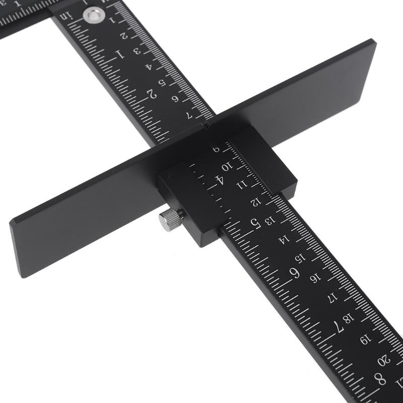 Cabinet Hardware Adjustable Punch Locator Woodworking Drilling Template Drill Guide for Installing Handle on Door Drawer