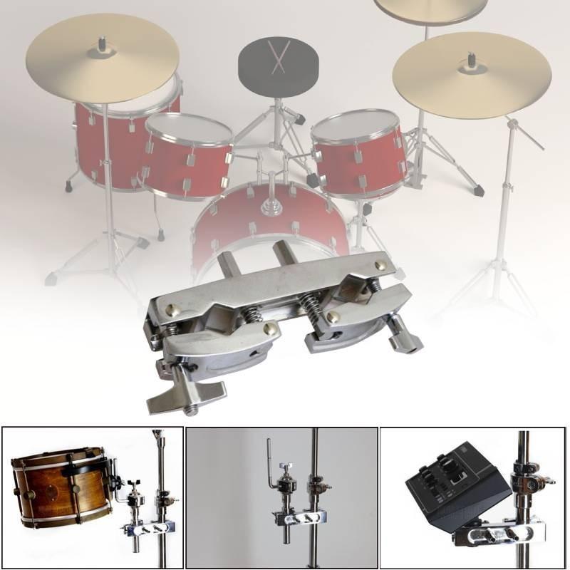 Heavy Duty Drum Set Clamp Reliable Dual Drum Holder Jazz Drum Mounting Clip