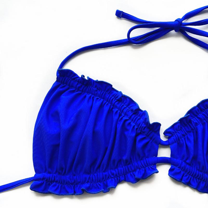 Dámské sexy plavky s rozděleným pasem a zavazováním na boku