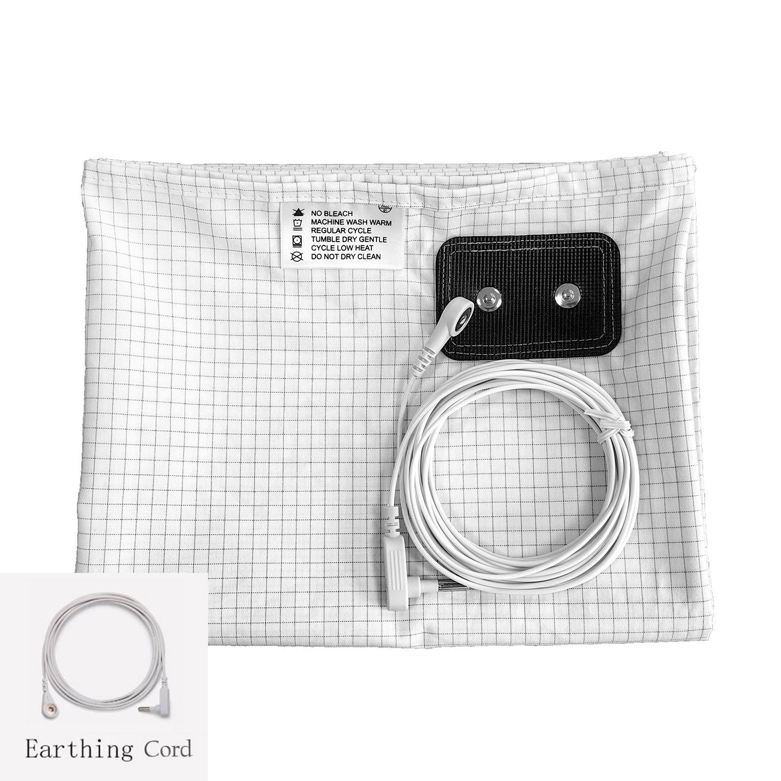 10% Zilvervezel Geleidend Geaard Laken met Aardingskabel voor Antistatische Stressverlichting en Gezondheidsbescherming 60x265 cm