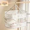 Collapsible Double Layer Clothing Drying Basket With Breathable Fabric For Home Use