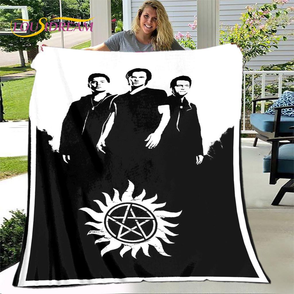 Supernatural Blanket,Flannel Blanket Throw Blanket,Warm Blanket for Home Living Room Bedroom Beds Sofa Office Outdoor Picnic