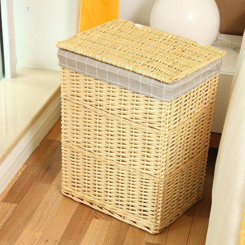 Rattan Woven Storage Basket for Laundry, Toys, or Hot Pot Restaurant Use