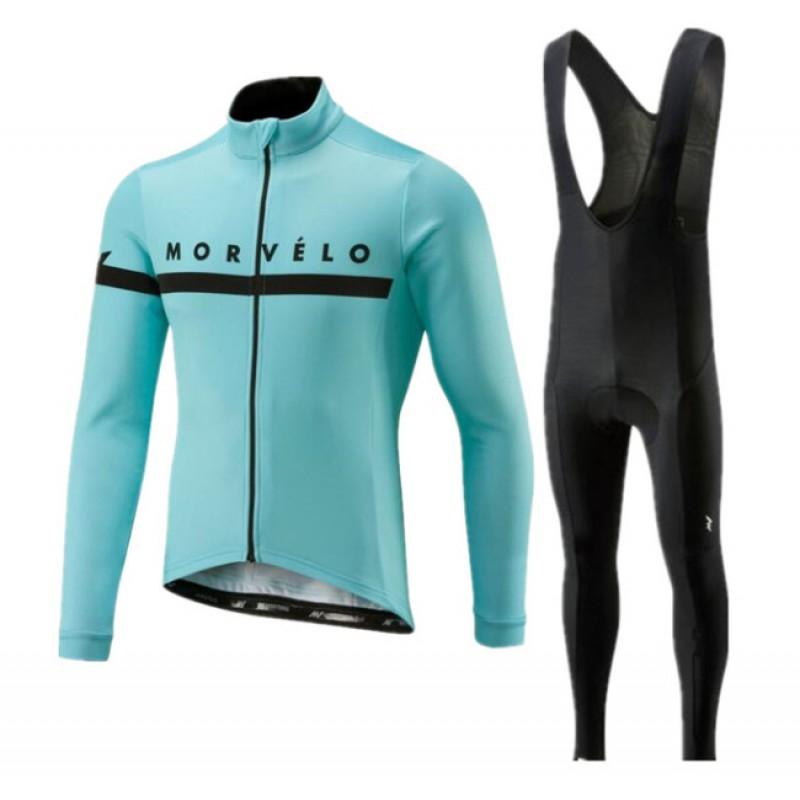 Set Completo Maglia a Manica Lunga da Ciclismo e Salopette Uomo Donna A Righe Traspirante