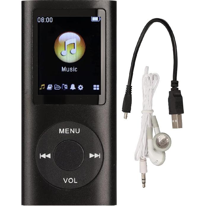 MP3 Player With 1.8 Inch LCD Screen, HiFi Lossless Sound Slim Portable Digital Audio Player for Students, Support Expandable Memory
