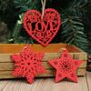 Wood Crafts Drop Pendant Christmas Tree Decoration Xmas Hanging Wooden Ornaments  Santa/Elk/Angel