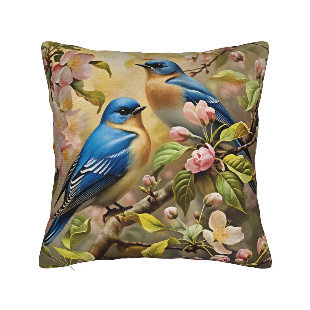 Flowers And Birds Pillow Cover Vintage Pillow Case For Living Room Bed Chair Comfy Pillowcases Gift Idea