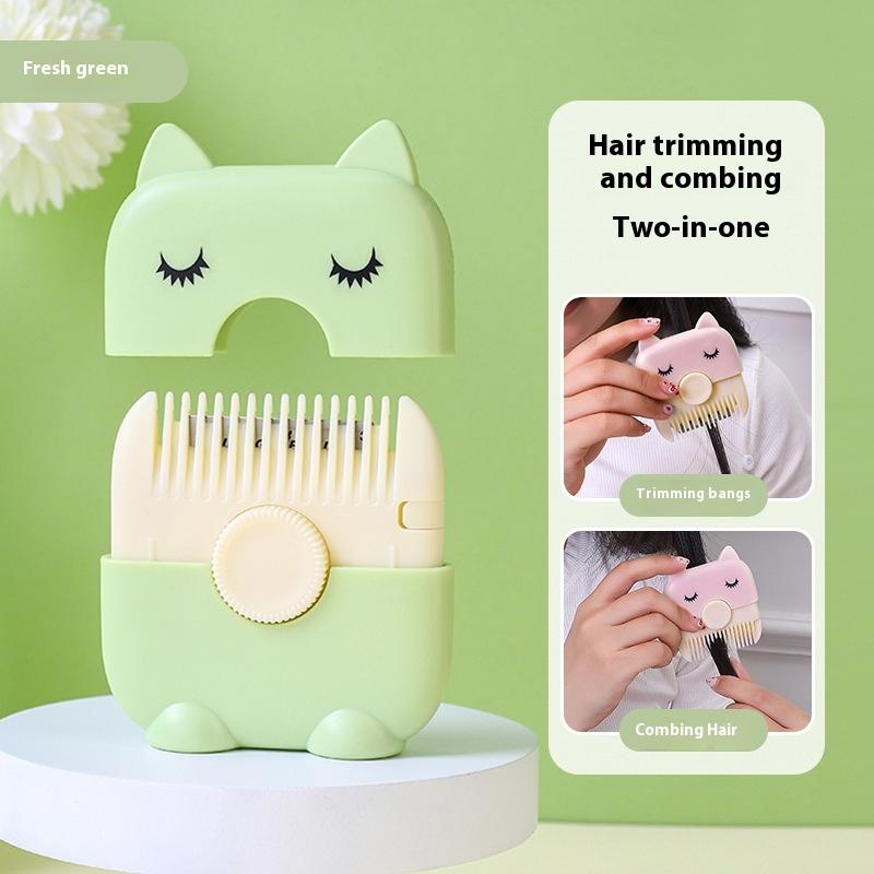 2 In 1 Baby Haircut And Hairdressing Comb Trim Bangs And Broken Hair Bangs Trimmer Manual Portable Children'S Adult Hair Clipper