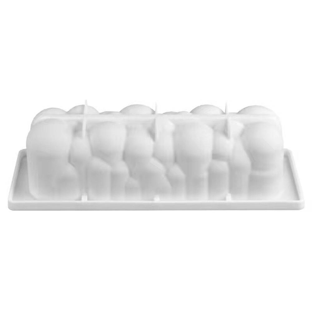 Rektangulär Molnbubbla Silikonform - DIY Fransk Dessert Mousse Bubbla Ljus Bakverktyg