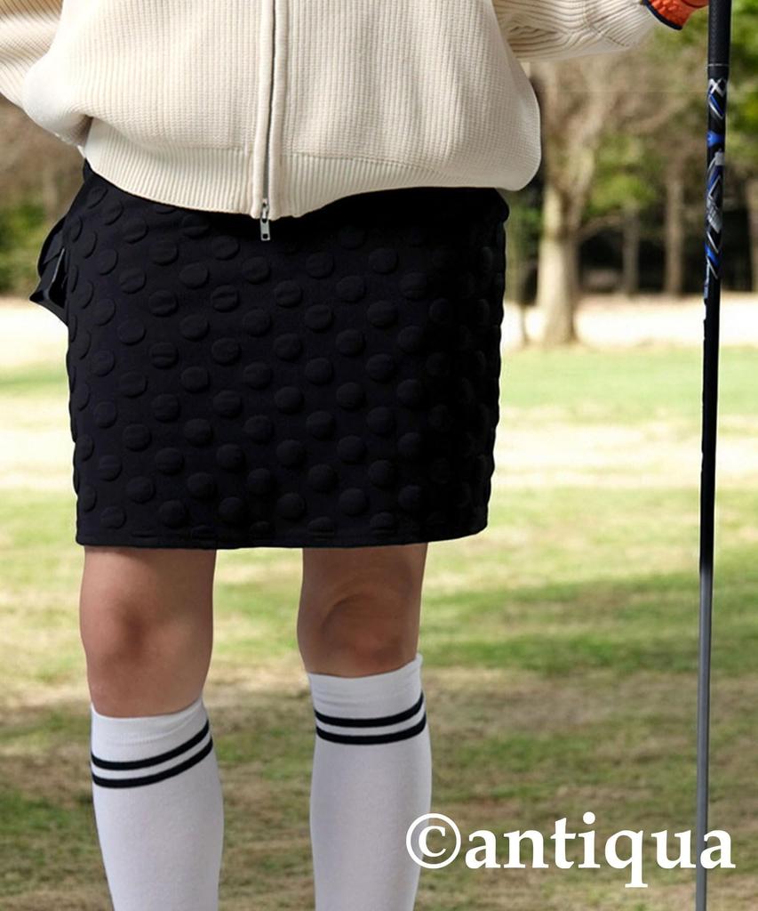 Antiqua GOLF X STCH One Size Black Skirt, Women's, AST-00025, 05,