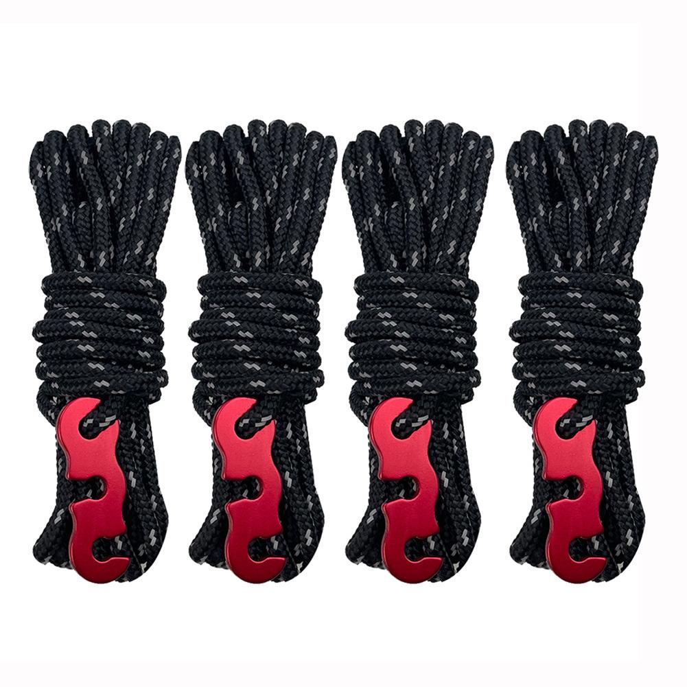 4pcs Multifunction Tent Rope 3.5mm Reflective Wind Rope Tent Accessories For Outdoor Camping Hiking