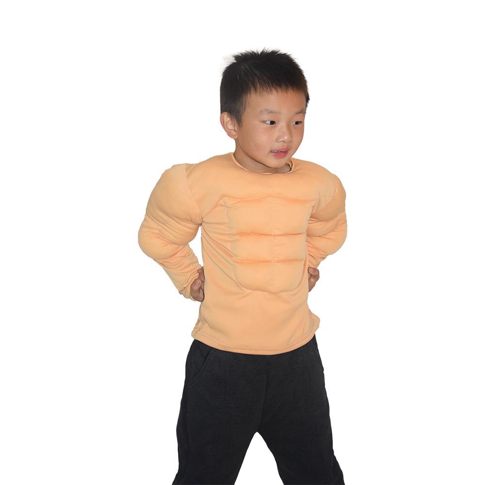 Children's Fake Muscle Top Men's Role-Playing Costume – Adult Abdominal Muscle Performance Outfit