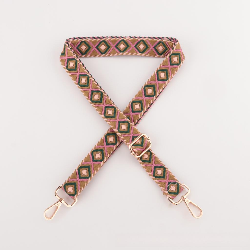 2.5cm Diamond Shoulder Strap Accessories Single Shoulder Crossbody Versatile Color Contrast Decompression Replacement Bag Strap