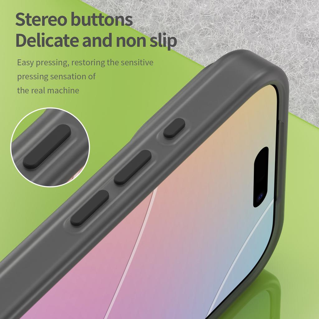For iPhone 17 Pro Case Compatible with MagSafe TPU+PC Matte Translucent Phone Back Cover