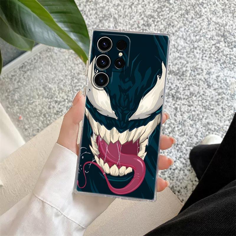 Mavel The Avengers Transparent Case For Samsung Galaxy S26 S25 Ultra S24 S22 S26 Plus S20 S23 S21 S25 FE 5G Clear Silicone Cover
