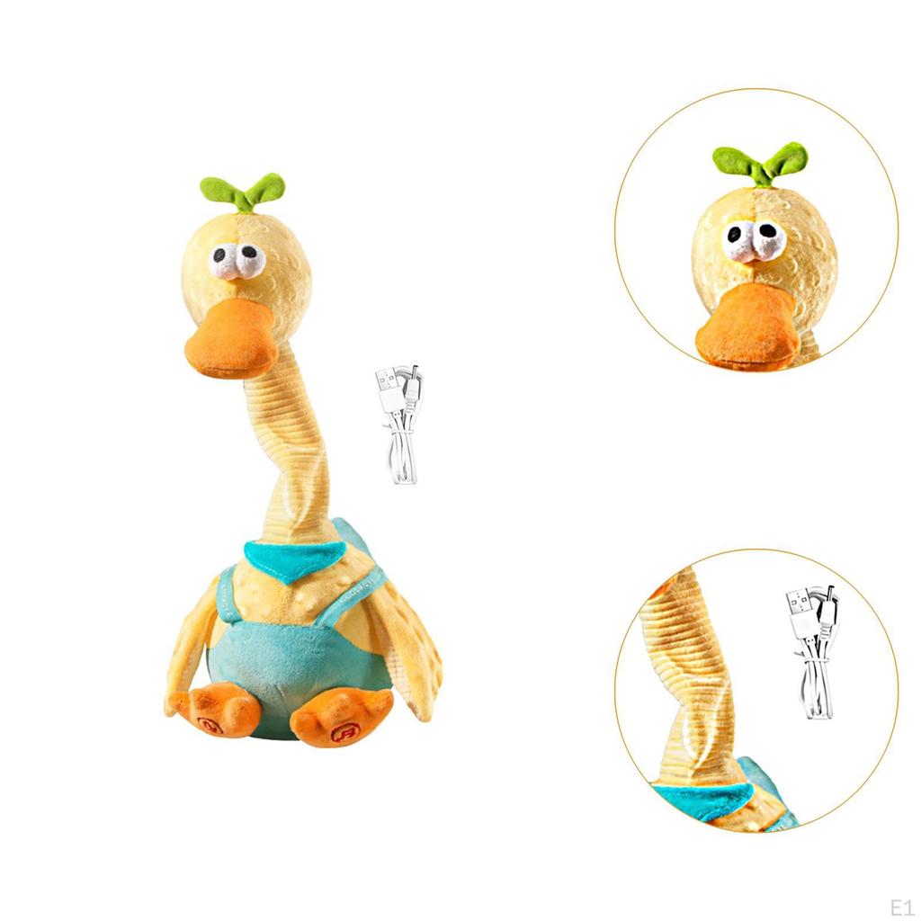 Singing Dancing Duck Toy Plush Animal Interactive for Kids 1-3 Year Old