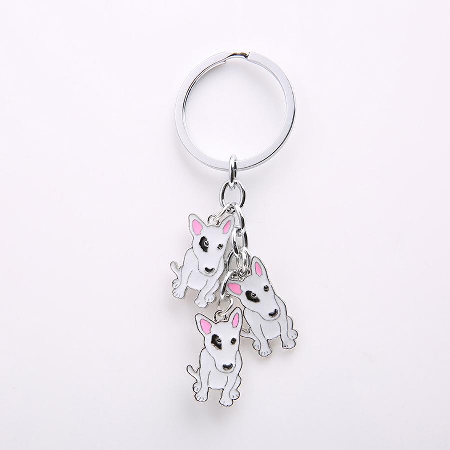 Cute Dog Keyring Gifts Fashionable Animal Charms Small Accessories Car Keyrings and Bag Charms
