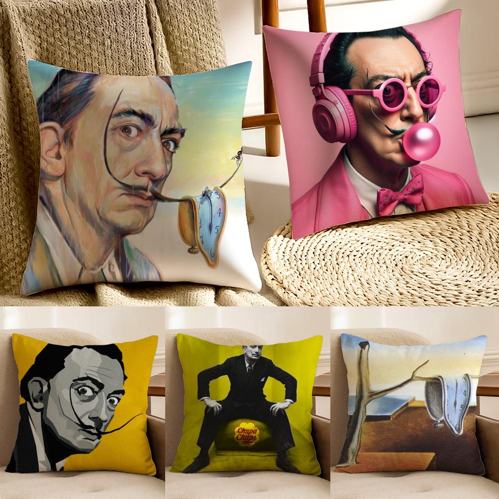 Surreal Spanish Art Salvador DDali Cushion Cover Pillowcase Antidustmite living Room Sofa Decor Cushion Room