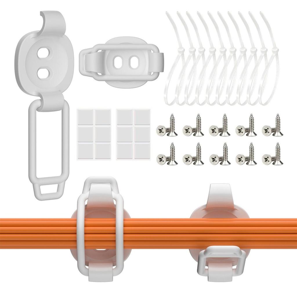 10 Pieces Desktop Cable Management Clip Screw-Mount for Vehicle