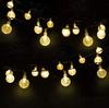 Neue Solar Kristallkugel LED Lichterkette LED Solar Außenlicht IP65 Lichterkette Hochzeitsgirlande für Gartenparty-Dekor