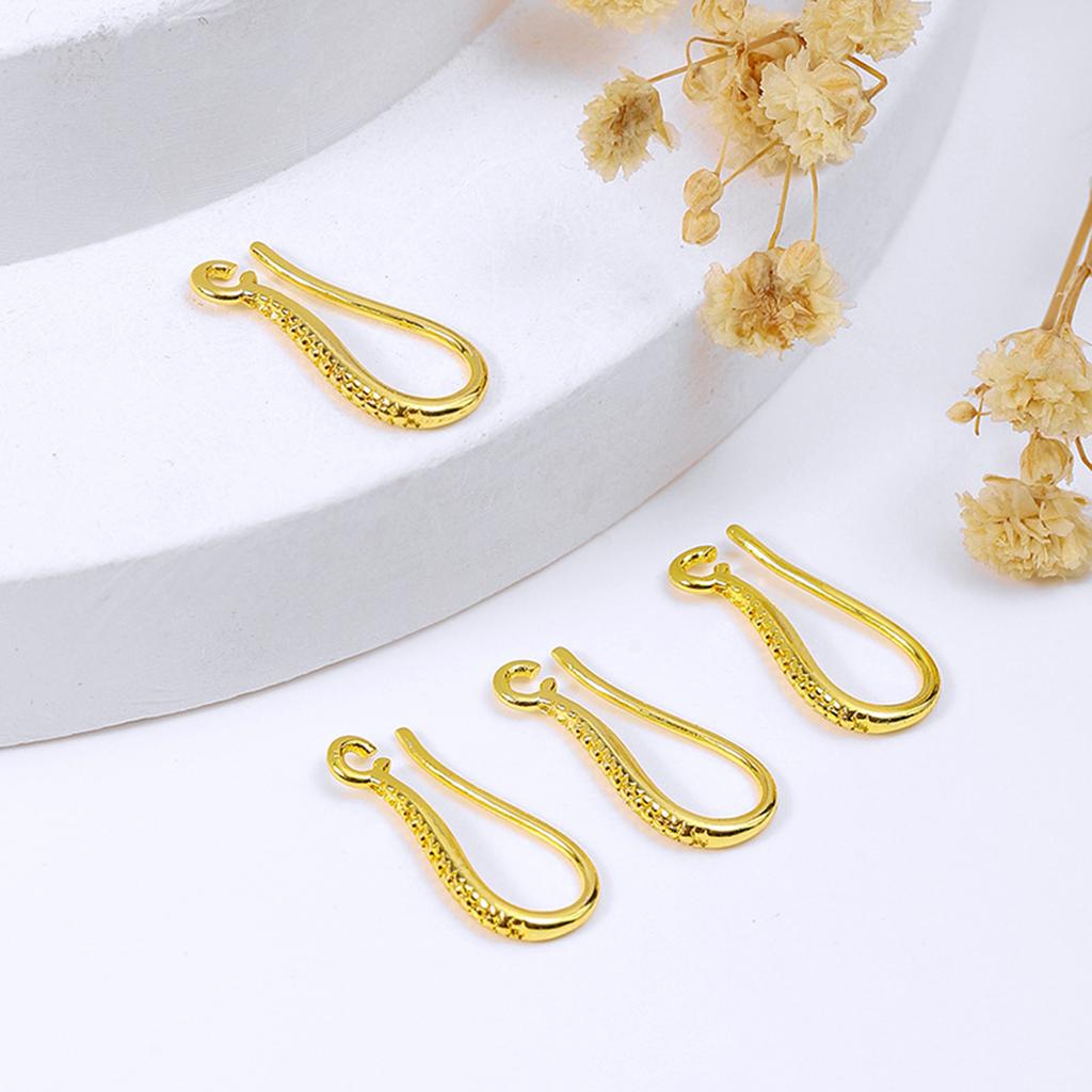 Set of 20 Comfortable Copper Earring Hooks Half Made Earrings Hooks DIY Earrings Accessories Handmade Ornaments