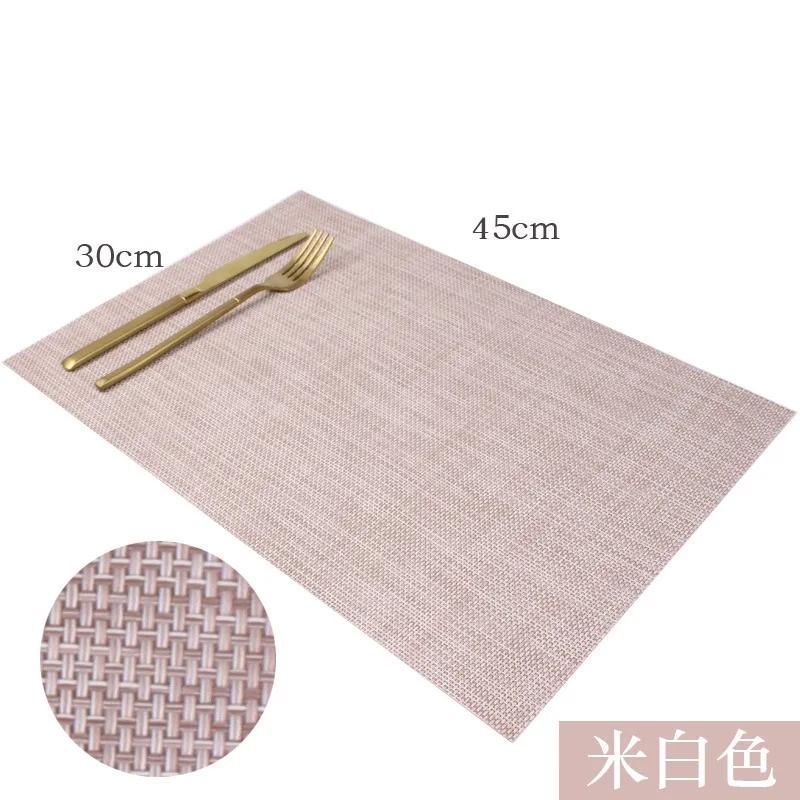 4 ks/sada Moderní Elegantní PVC Prostírání Podložka na Jídelní Stůl Kavárna Protiskluzové Horké Prostírání Podložka pod Mísu Podložka pod Hrnek Stolní Podtácky