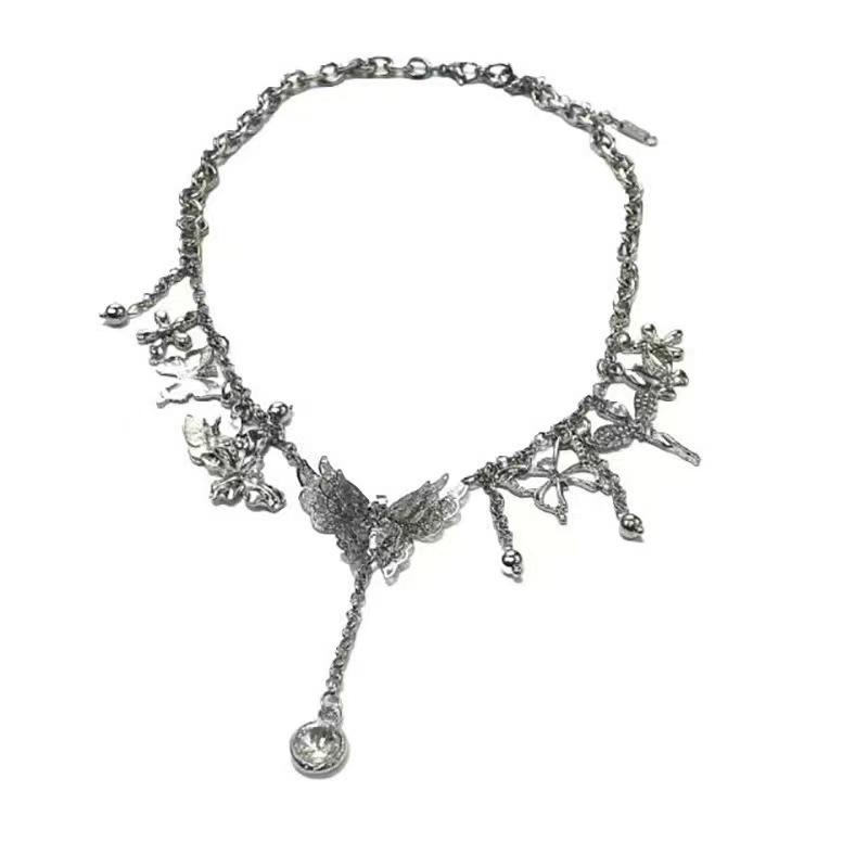 Sweet and Cool Super Immortal~ Light Luxury Temperament Premium Butterfly Necklace Sweet and Spicy Personality Versatile Party Spice Girl