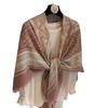Ethnic Style Retro 130 Large Square Scarf Female Travel Photo Scarf Thin High-End Air-Conditioned Room With Pink Shawl
