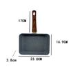 Mini Japanese Tamagoyaki Frying Pan Rectangle Wooden Handle Omelet Pan NonStick Kitchen Gadgets Breakfast Maker Cooking Tools