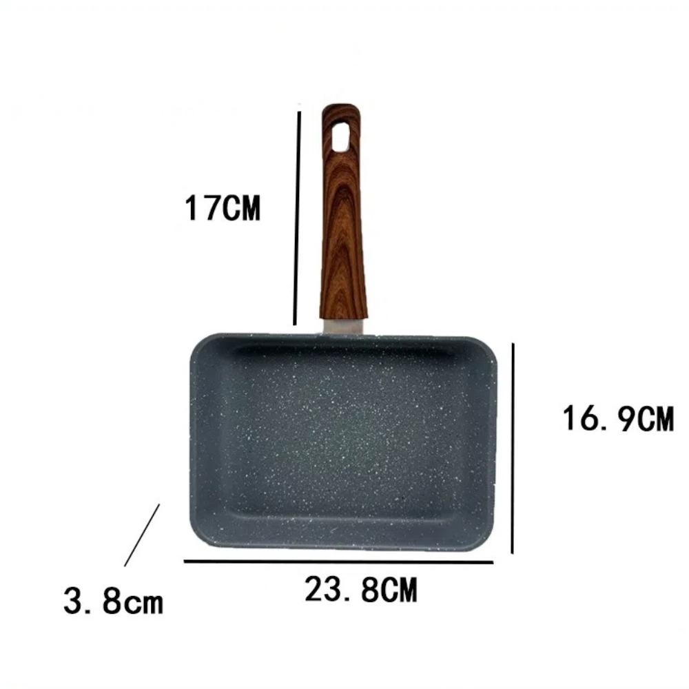 

Прямокутна сковорода для тамагоякі з антипригарним покриттям, сковорода для яєць, міні-сковорода для сніданку, для всіх плит Grey horizontal style