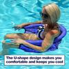 1 Stück Poolseitige Schwimmstühle, Blaues Netz, Poolparty Wasserspaß Entspannungsliegen (Nudeln nicht enthalten)
