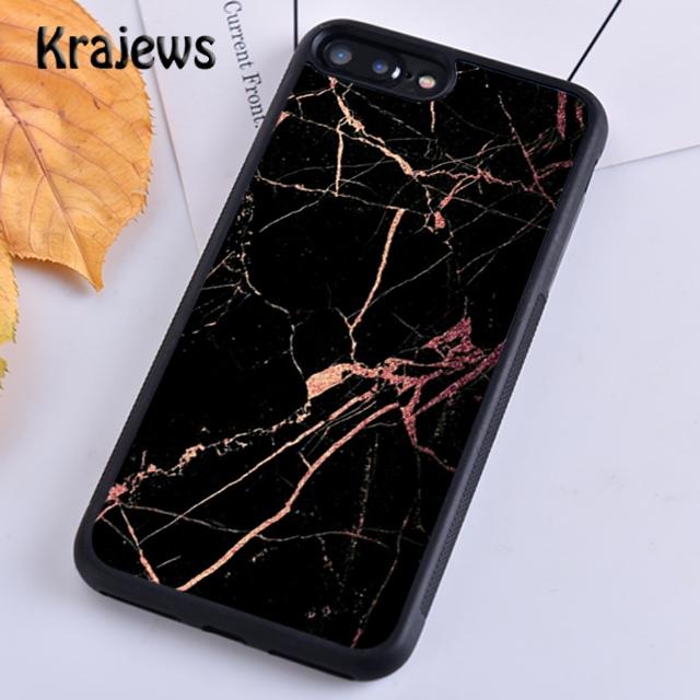 Krajews Czarny i złoty marmur Etui na telefon Pokrowiec Dla iPhone 14 5 SE 6s 7 8 plus X XR XS 11 12 13 pro max Samsung S21 S22ultra Plus