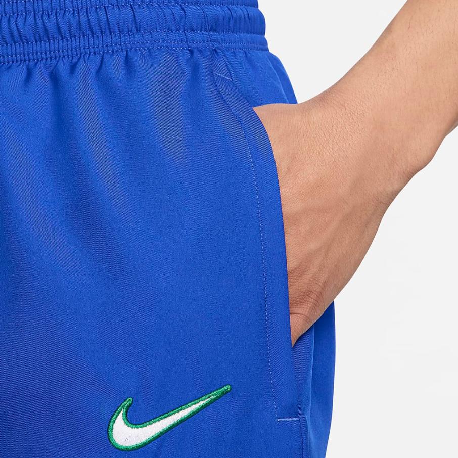 Nike Brazil 1998 Reissue Soccer Replica Track Pants Lyon Blue/White Men Bottoms FZ6716-438