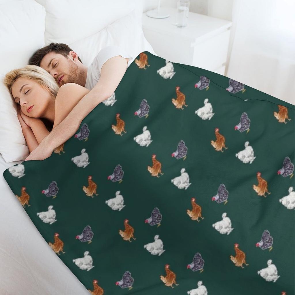 Look At All Those Chickens Throw Blanket Sofa Throw Large Warm for Winter Flannel Fabric Blankets