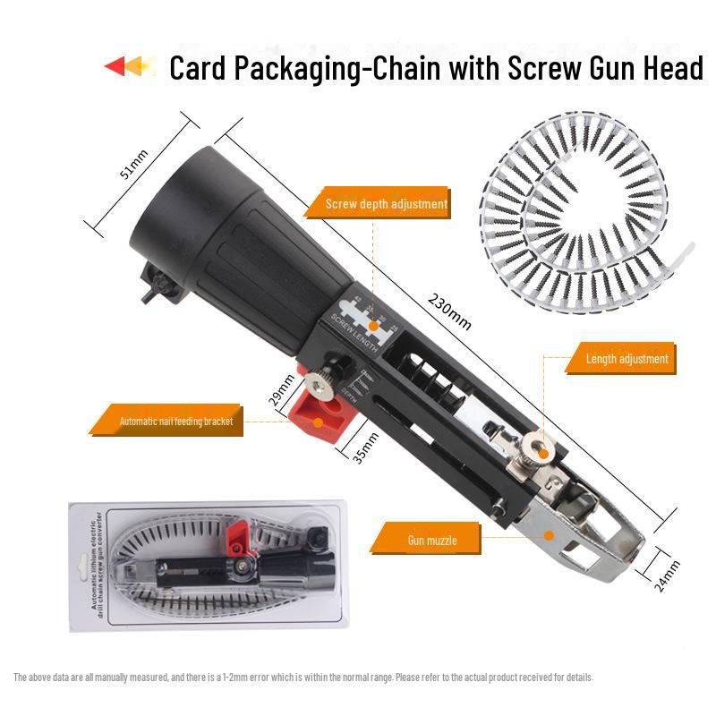 Elektrická automatická hlava šroubováku pro sádrokarton a tesařství