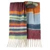 Shawl scarf niche design high sense contrasting color scarf scarf fringed shawl