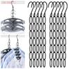 1/5pcs 300MM Stainless Steel Clothes Hanger Organizer Space-Saving Foldable Wardrobe Rack For Efficient Clothing Storage