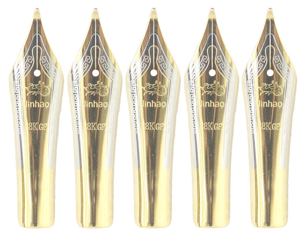 Gullor Fountain Pen Nib Spare Fit for Jinhao Fountain Pen Gold Bend Nib 5-piece 159/450/750 золотистый