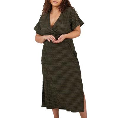 Robe cache-cœur à col en V pour femmes